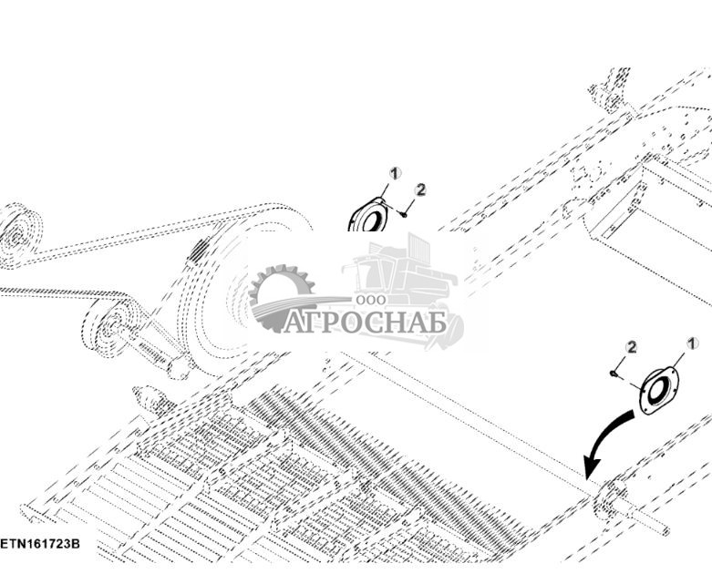 Комплект щеток для крышки промежуточного вала молотилки - ST867948 730.jpg